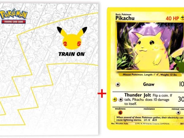 25th Anniversary Binder w/ Oversized Pikachu - Pokemon - Sealed - New