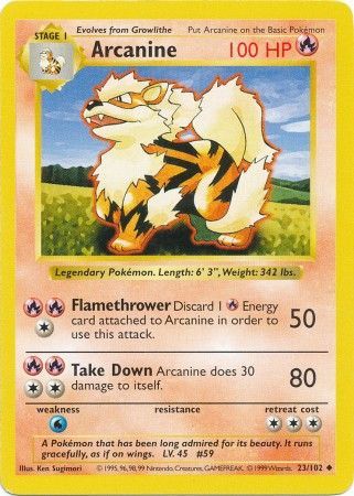 Arcanine (23/102) [Base Set (Shadowless)]