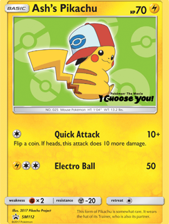 Ash's Pikachu (SM112) [Sun & Moon: Black Star Promos]