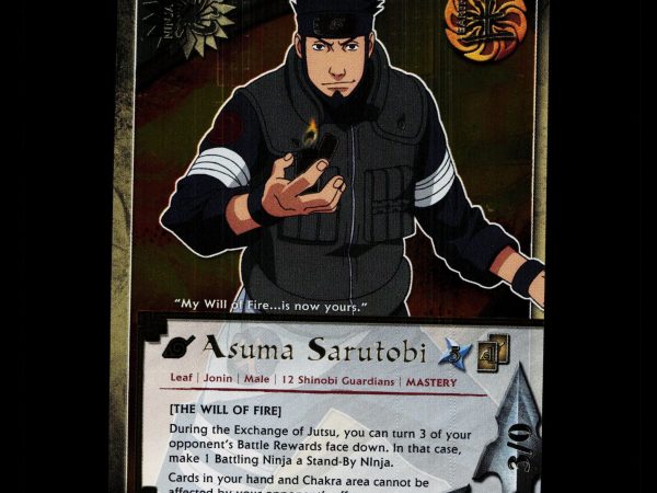 Asuma Sarutobi - 891 - NM - 1st Edition Foil - S18 - Naruto CCG - D4-127