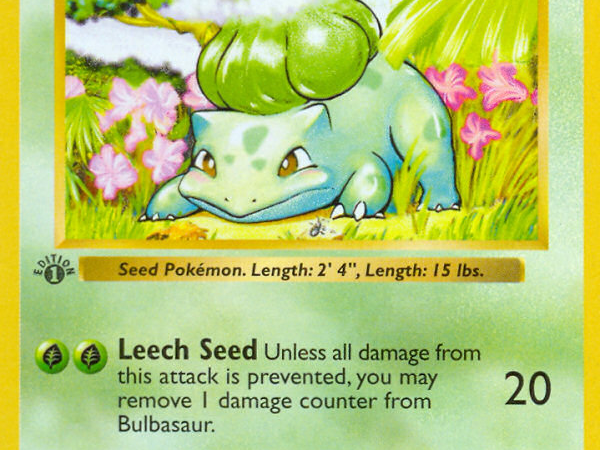 Bulbasaur (44/102) (Shadowless) [Base Set 1st Edition]