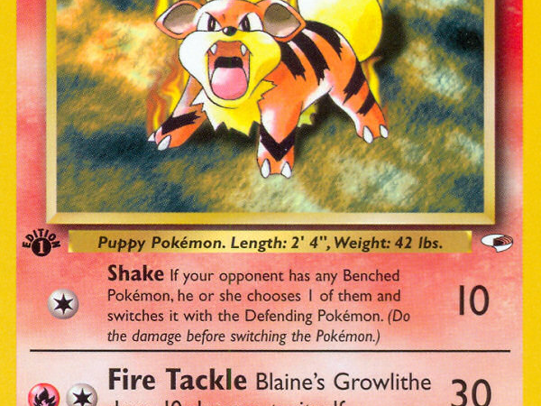 Blaine's Growlithe (35/132) [Gym Heroes 1st Edition]