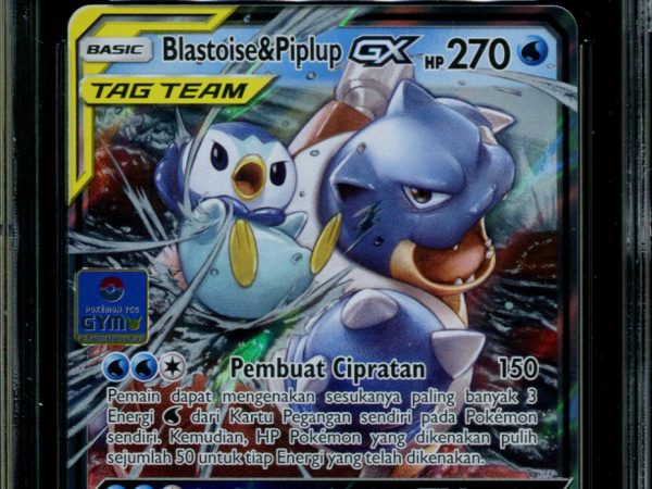 Blastoise & Piplup GX - 137/SM-P - CGC 10 - Sun & Moon Promos - Indonesian - Gym 5 - Pokemon - 94161