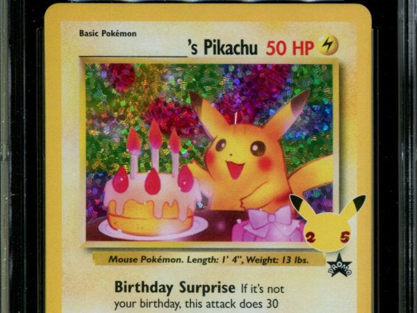 Birthday Pikachu - 24 - CGC 10 - Celebrations - Black Star Promo - Pokemon - 91013