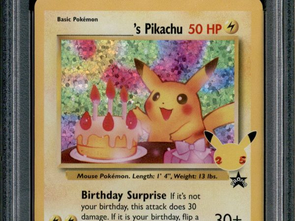 Birthday Pikachu - 24 - PSA 9 - Holo - Celebrations - Pokemon - 68921