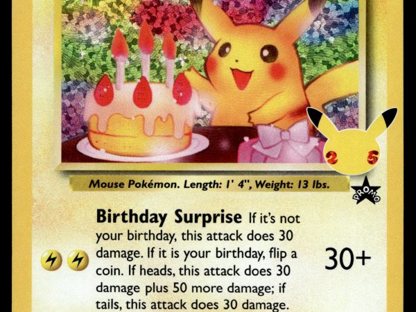 Birthday Pikachu - 24 - NM - Promo - Celebrations - Pokemon - A7-84