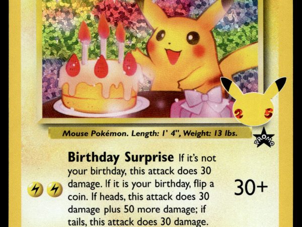 Birthday Pikachu - 24 - NM - Promo - Celebrations - Pokemon - A7-91