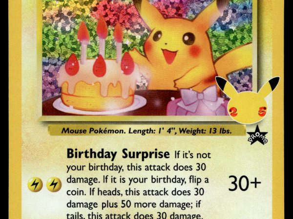 Birthday Pikachu - 24 - NM - Promo - Celebrations - Pokemon - A7-90