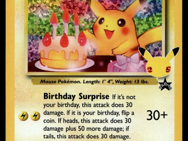 Birthday Pikachu - 24 - NM - Promo - Celebrations - Pokemon - A7-88