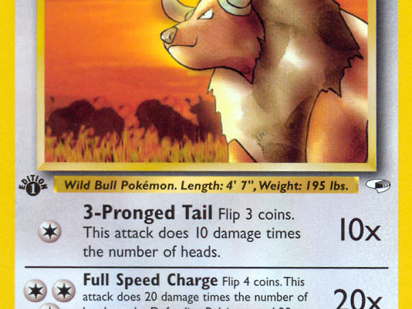 Blaine's Tauros (64/132) [Gym Heroes 1st Edition]