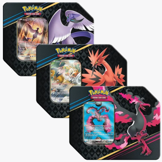 Crown Zenith Galarian Bird Tins - 6x Tins (2 of each Zapdos/Articuno/Moltres) - Pokemon - Sealed