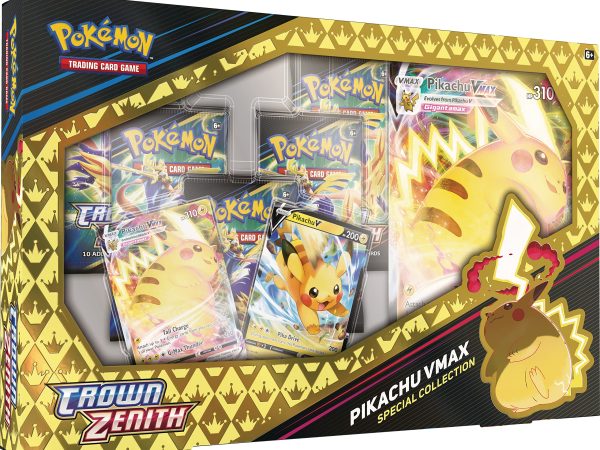 Crown Zenith - Pokemon Collection Box - Pikachu Vmax - Sealed Case of 6x - New