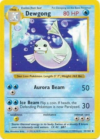 Dewgong (25/102) [Base Set (Shadowless)]