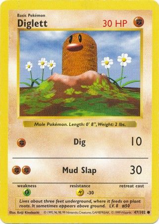 Diglett (47/102) [Base Set (Shadowless)]