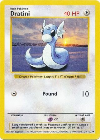 Dratini (26/102) [Base Set (Shadowless)]