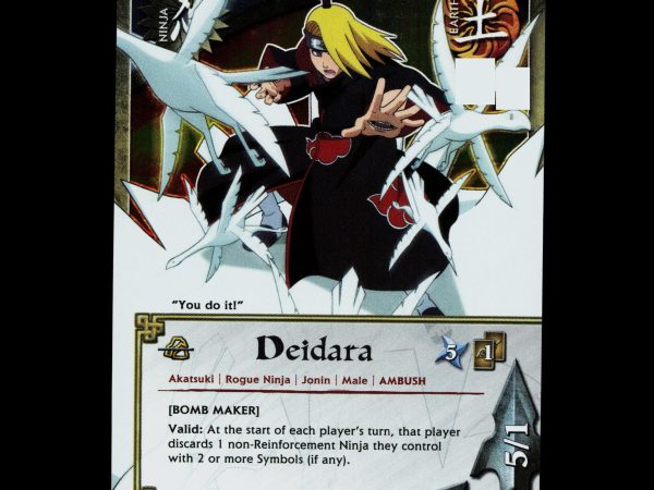 Deidara - 1214 - NM - 1st Edition Foil - S22 - Naruto CCG - D3-4