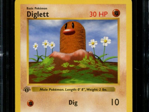 Diglett - 47/102 - CGC 9 Mint - Pokemon - 1st Edition Shadowless Base Set - 10046
