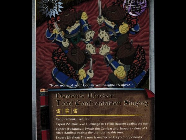 Demonic Illusion: Toad Confrontation Singing - 785 - NM - 1st Edition - Super Rare Foil - Naruto CCG - D3-61