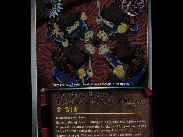 Demonic Illusion: Toad Confrontation Singing - 785 - NM - 1st Edition - Super Rare Foil - Naruto CCG - D3-62