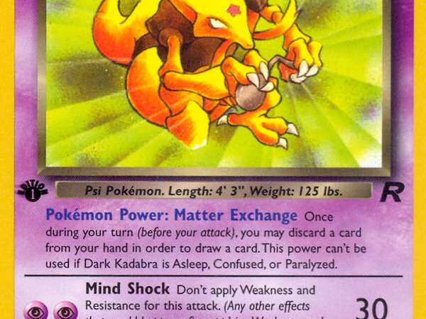 Dark Kadabra (39/82) [Team Rocket 1st Edition]