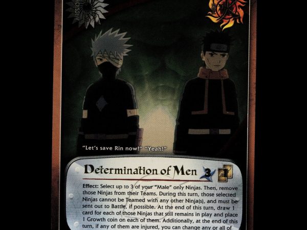 Determination of Men - 618 - NM - 1st Edition - Super Rare Foil - Naruto CCG - D3-59