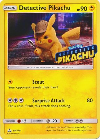 Detective Pikachu (Detective Pikachu Stamped) [SM Black Star Promos]