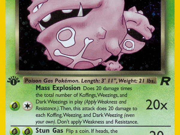 Dark Weezing (14/82) [Team Rocket 1st Edition]