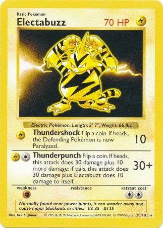 Electabuzz (20/102) [Base Set (Shadowless)]