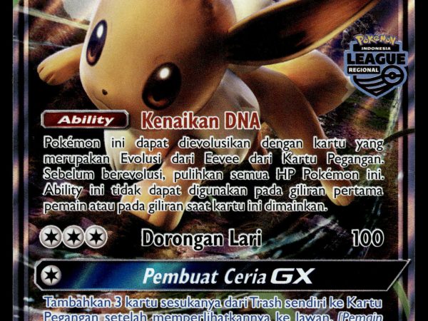 Eevee GX - 132/SM-P - NM - Indonesian League Regional - Promo - Pokemon - B1-34