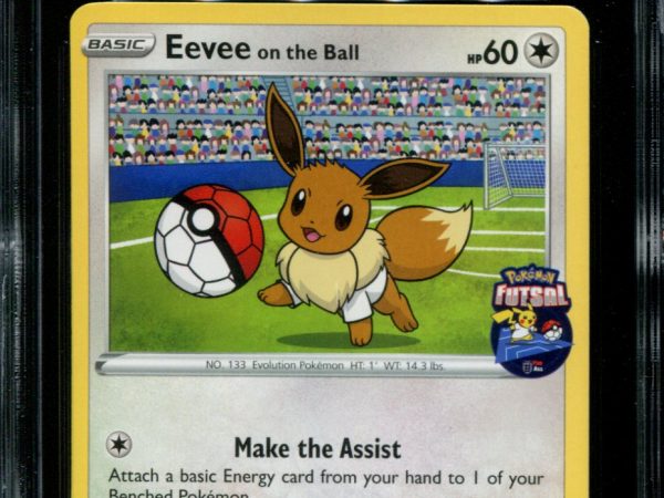 Eevee on the Ball - 002/005 - CGC 9 - Futsal Collection - UK Game Promo - Pokemon -  15041