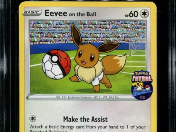 Eevee on the Ball - 002/005 - CGC 9 - Futsal Collection - UK Game Promo - Pokemon -  15035