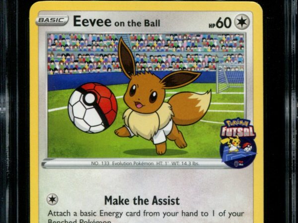 Eevee on the Ball - 002/005 - CGC 9 - Futsal Collection - UK Game Promo - Pokemon -  15057
