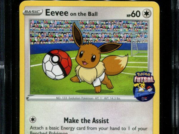 Eevee on the Ball - 002/005 - CGC 9 - Futsal Collection - UK Game Promo - Pokemon -  15043
