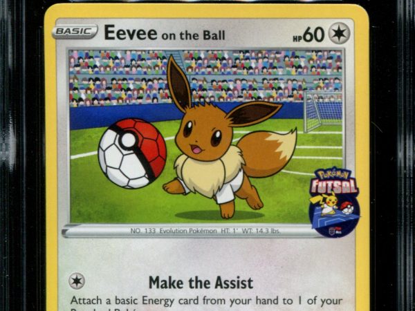 Eevee on the Ball - 002/005 - CGC 9 - Futsal Collection - UK Game Promo - Pokemon -  15045