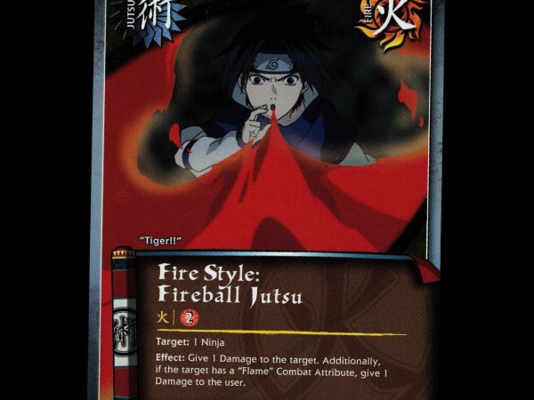 Fire Style: Fireball Jutsu - 367 - NM - 1st Edition - Foil - Naruto CCG - D3-50