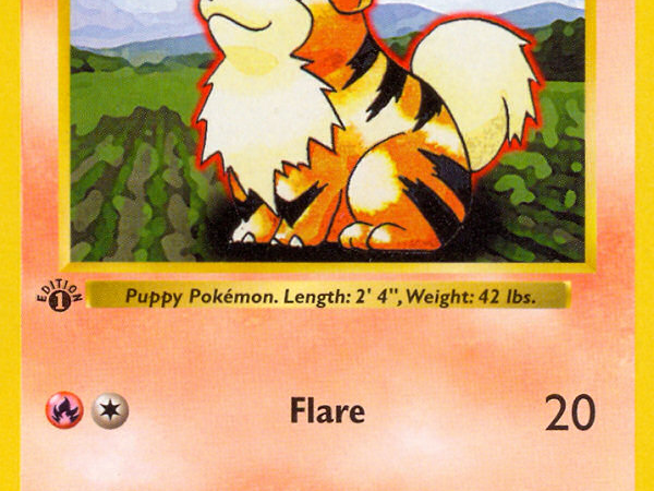 Growlithe (28/102) (Shadowless) [Base Set 1st Edition]