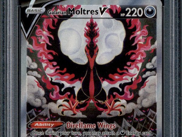 Galarian Moltres V - 177/198 - PSA 8 - Alt Art - Chilling Reign - Pokemon - 10668