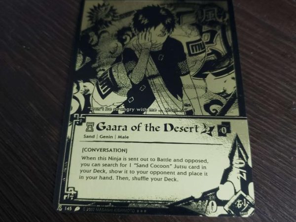 Gaara of the Deserrt - 145 - NM - Unlimited - Gold Foil - Naruto CCG - E1-178
