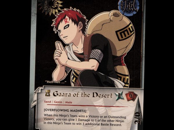 Gaara of the Desert - 112 - NM - Unlimited - Foil - Naruto CCG - E1-105