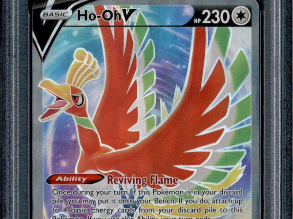 Ho-oh V - 187/195 - PSA 9 - Full Art - Silver Tempest - Pokemon - 30211