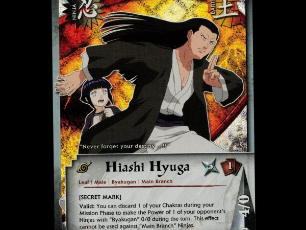 Hiashi Hyuga - 126 - NM - Unlimited - Diamond Foil - Naruto CCG - D3-131