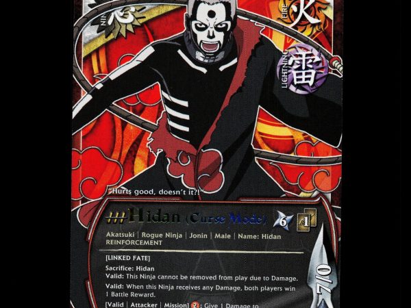 Hidan (Curse Mode) - 1382 - NM - 1st Edition Rare - S24 - Naruto CCG - D4-52
