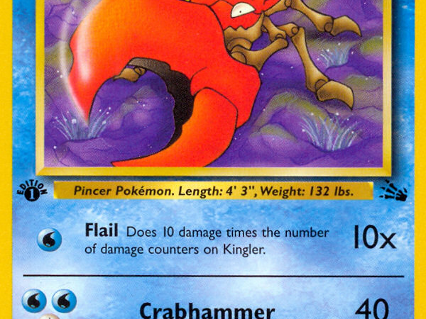 Kingler (38/62) [Fossil 1st Edition]