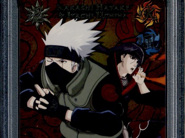 Kakashi Hatake & Itachi Uchiha - pr 063 - PSA 9 - Full Art - Tin Promo - Naruto CCG - 96278