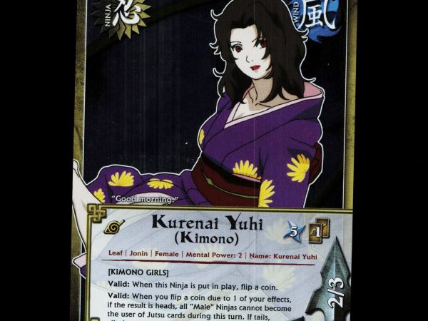 Kurenai Yuhi (Kimono) - 1260 - NM - 1st Edition Foil - S22 - Naruto CCG - D4-93