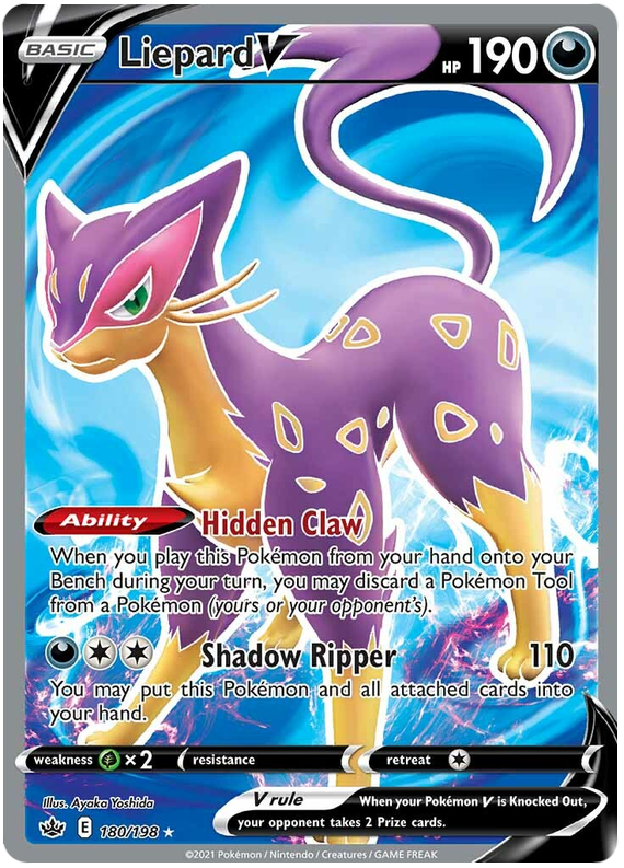 Liepard V  (180/198) [Sword & Shield: Chilling Reign]