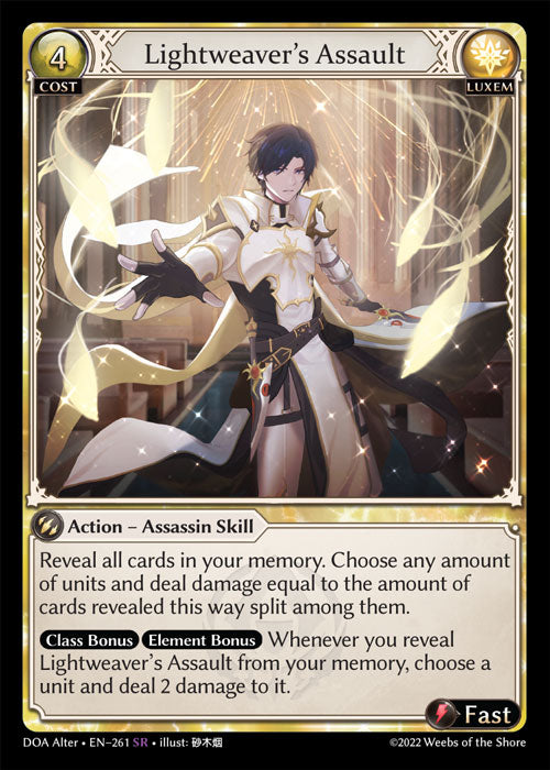 Lightweaver's Assault - DOA Alter EN-261 - Super Rare - Near Mint - Foil - Grand Archive TCG