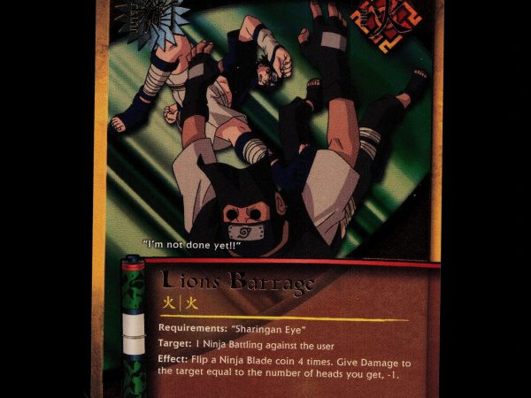 Lions Barrage - 091 - NM - 1st Edition - Foil - Naruto CCG - D4-340