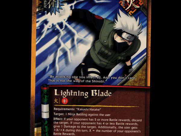 Lightning Blade - us066 - NM - 1st Edition - Super Rare Foil - Naruto CCG - D3-60