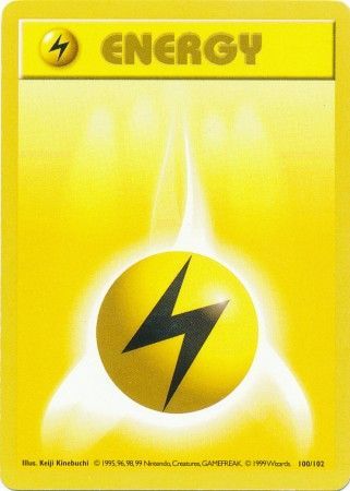 Lightning Energy (100/102) [Base Set (Shadowless)]